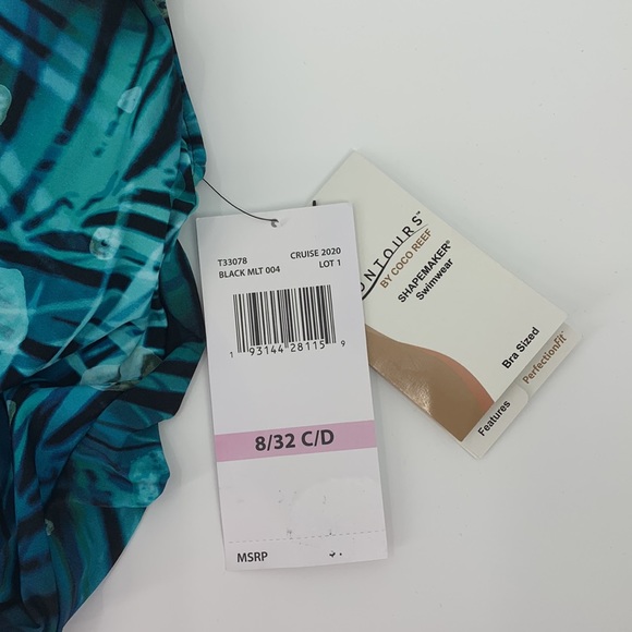 NWT Contours by Coco Reef Amaris Blouson One Piece Swimsuit Size 8/32 C/D - Picture 11 of 11